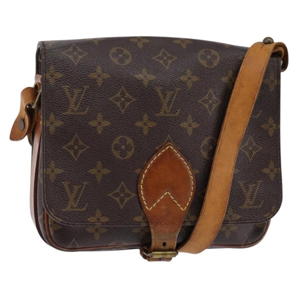Authentic LOUIS VUITTON Monogram Cartouchiere MM Shoulder Bag M51253 LV